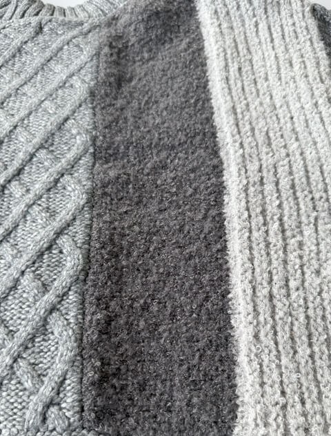 パッチワーククルーカーデ   ブランドのドッグデプト/DOG DEPT