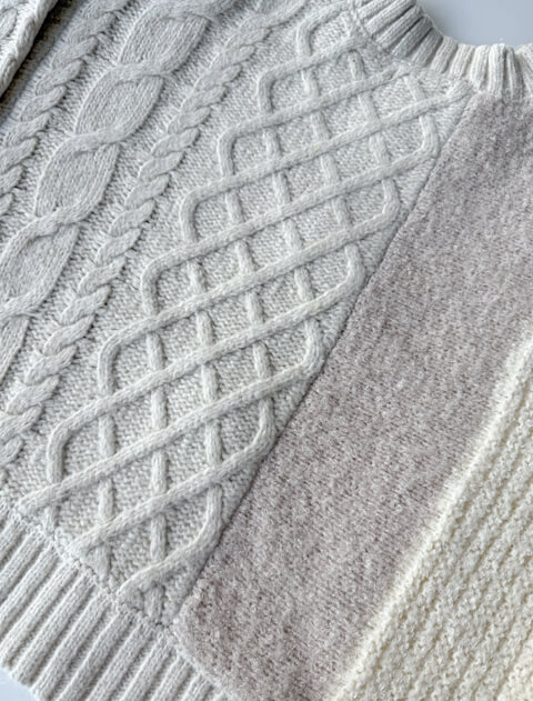 パッチワーククルーカーデ   ブランドのドッグデプト/DOG DEPT