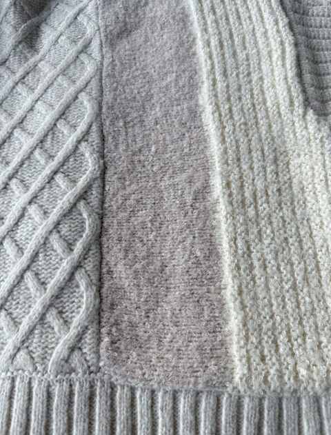 パッチワーククルーカーデ   ブランドのドッグデプト/DOG DEPT