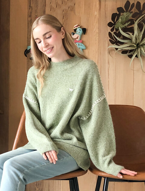 【WOMEN】ステッチニット