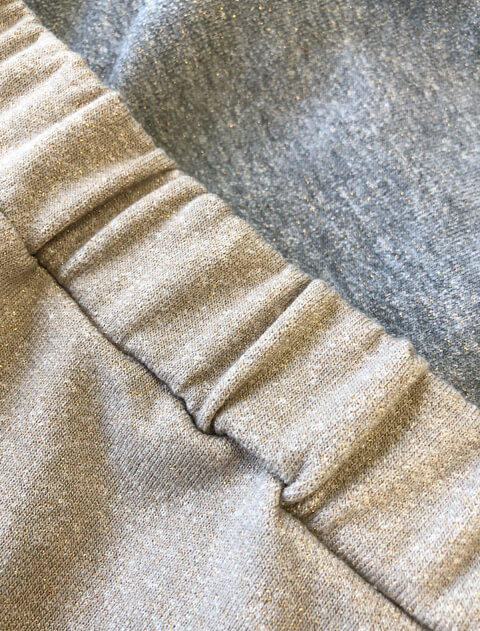 ラメ裏毛ナロースカート ブランドのドッグデプト/DOG DEPT