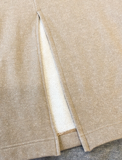 ラメ裏毛ナロースカート ブランドのドッグデプト/DOG DEPT