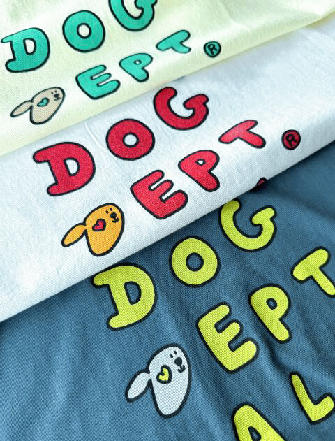 ラフタッチロゴ　ベーシックTシャツ   ブランドのドッグデプト/DOG DEPT