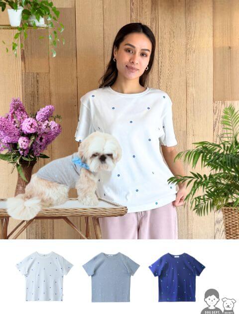 【WOMEN】フラワーリブTシャツ