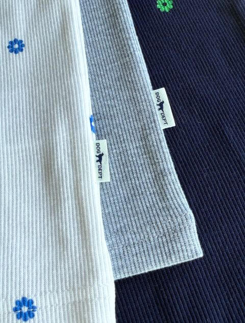 フラワーリブTシャツ   ブランドのドッグデプト/DOG DEPT