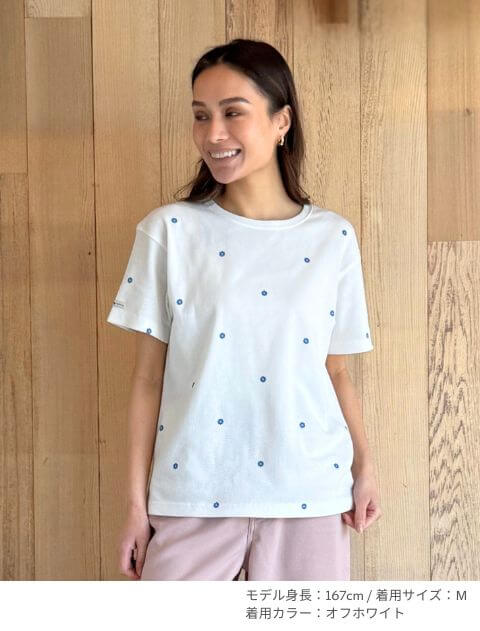 フラワーリブTシャツ   ブランドのドッグデプト/DOG DEPT