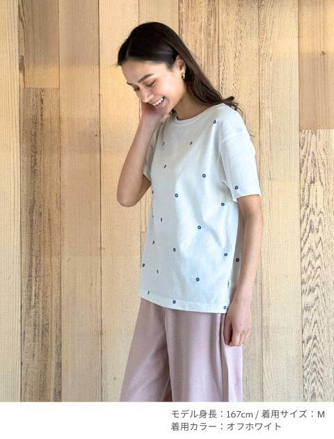 フラワーリブTシャツ   ブランドのドッグデプト/DOG DEPT