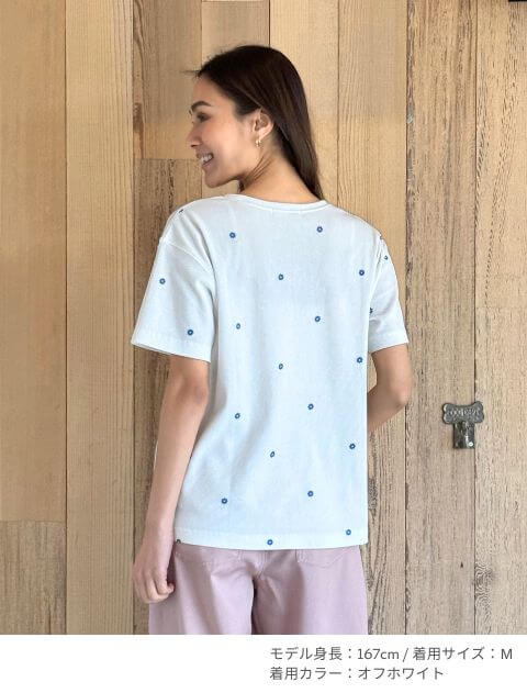 フラワーリブTシャツ   ブランドのドッグデプト/DOG DEPT