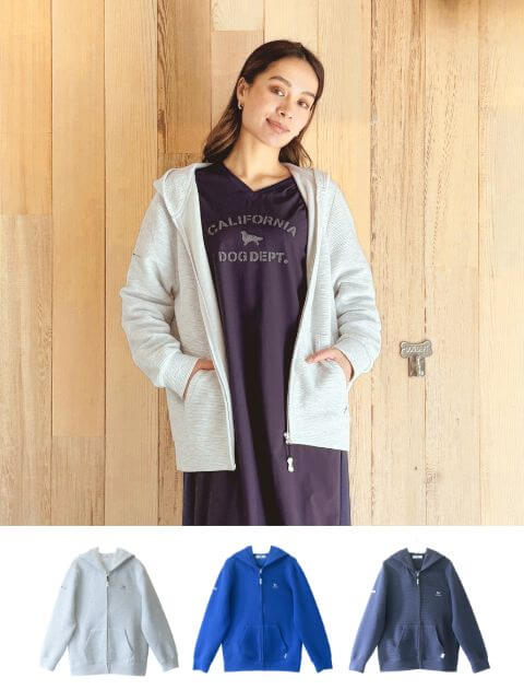 《期間限定アウトレット》【WOMEN】ポコポコフルジップパーカー