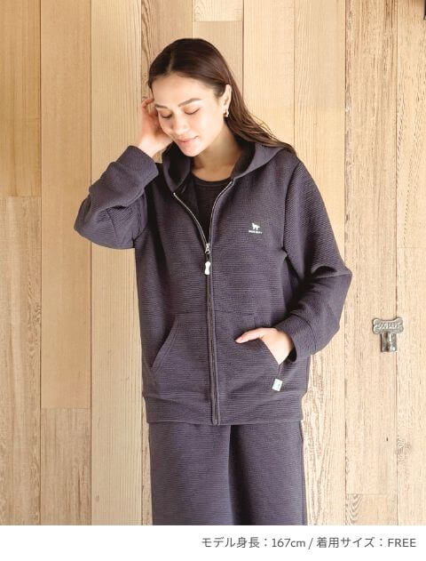 ポコポコフルジップパーカー   ブランドのドッグデプト/DOG DEPT