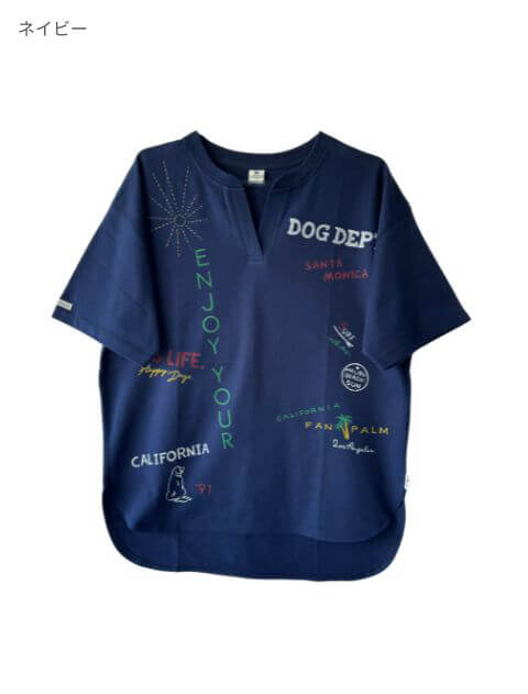 グラフィティ梨地キーネック   ブランドのドッグデプト/DOG DEPT