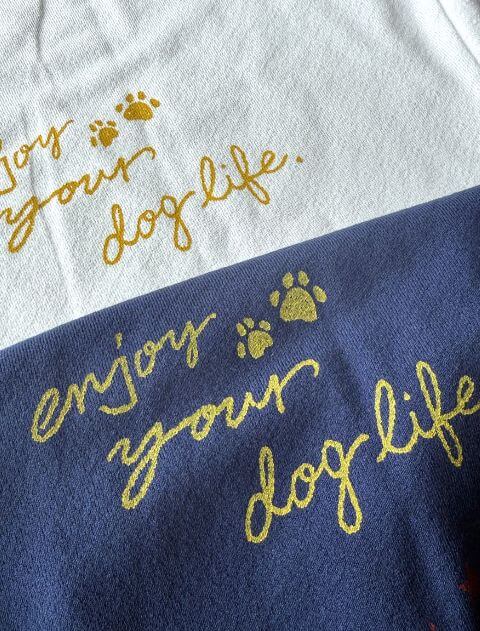 グラフィティ梨地キーネック   ブランドのドッグデプト/DOG DEPT