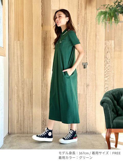襟ラインポロシャツワンピース   ブランドのドッグデプト/DOG DEPT