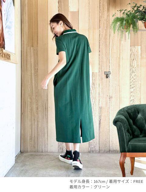 襟ラインポロシャツワンピース   ブランドのドッグデプト/DOG DEPT