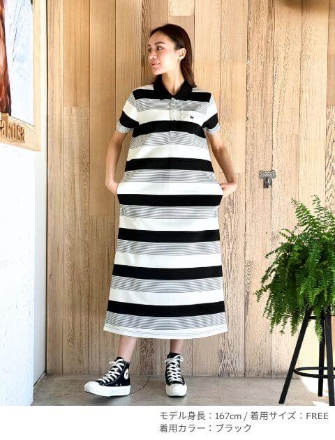 ボーダーポロシャツワンピース   ブランドのドッグデプト/DOG DEPT