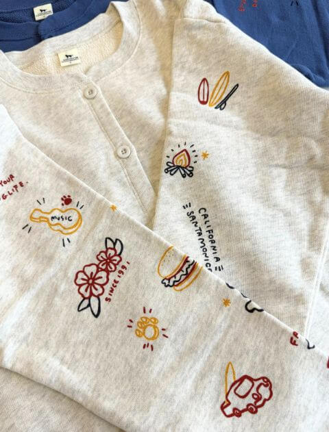 ボタンスウェットカーデ   ブランドのドッグデプト/DOG DEPT