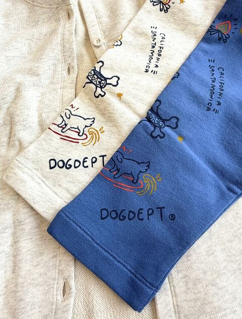 ボタンスウェットカーデ   ブランドのドッグデプト/DOG DEPT
