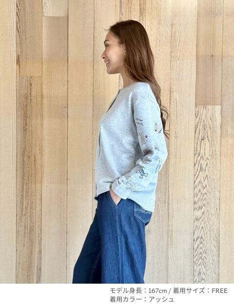 ボタンスウェットカーデ   ブランドのドッグデプト/DOG DEPT