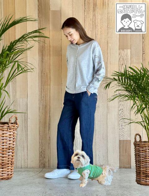 ボタンスウェットカーデ   ブランドのドッグデプト/DOG DEPT