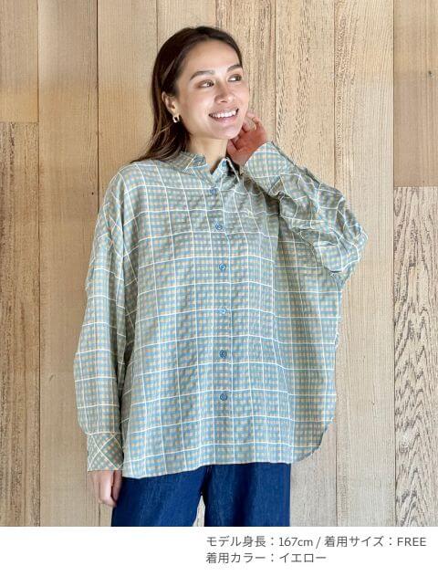 ギンガムサークルシャツ    ブランドのドッグデプト/DOG DEPT