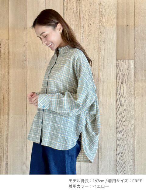 ギンガムサークルシャツ    ブランドのドッグデプト/DOG DEPT