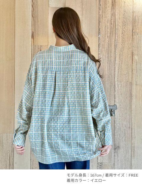 ギンガムサークルシャツ    ブランドのドッグデプト/DOG DEPT