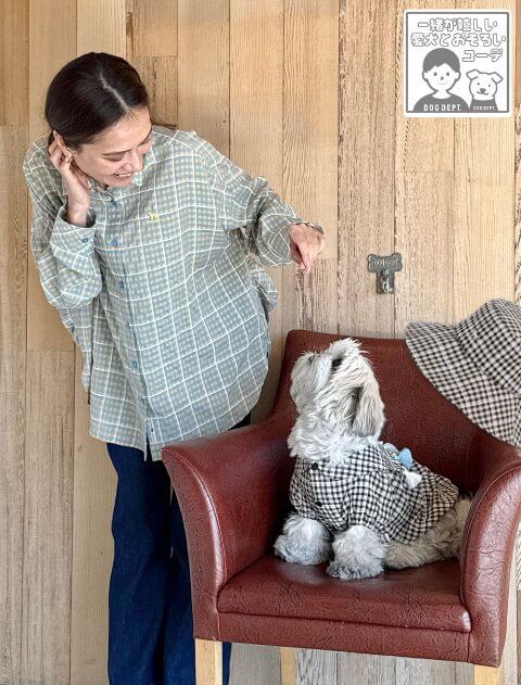 ギンガムサークルシャツ    ブランドのドッグデプト/DOG DEPT