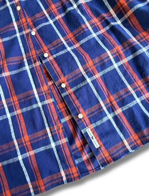 綿麻チェック５部袖シャツ    ブランドのドッグデプト/DOG DEPT