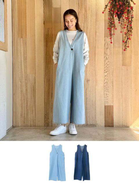 【WOMEN】アシメサロペットパンツ