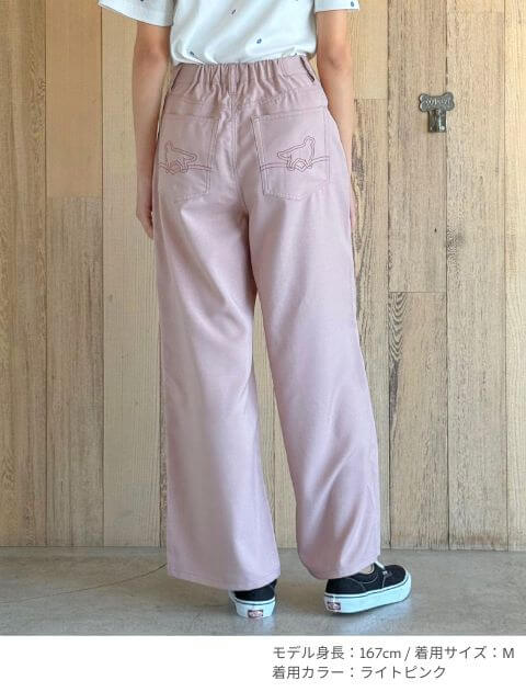 さらさらカラーワイドパンツ ブランドのドッグデプト/DOG DEPT
