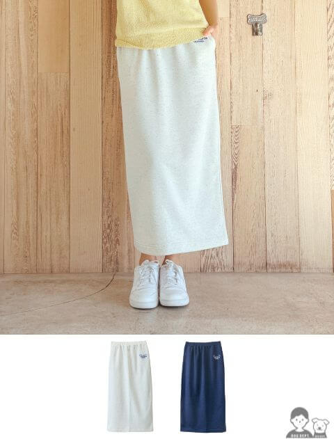 【WOMEN】カラーネップナロースカート