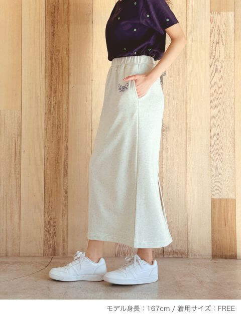 カラーネップナロースカート ブランドのドッグデプト/DOG DEPT