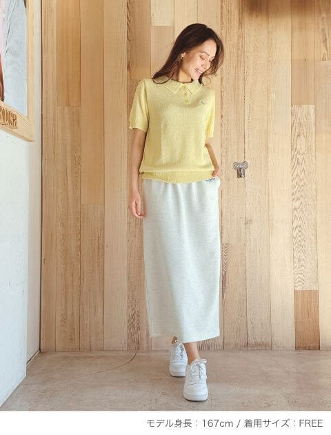 カラーネップナロースカート ブランドのドッグデプト/DOG DEPT