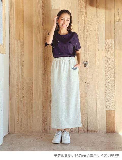 カラーネップナロースカート ブランドのドッグデプト/DOG DEPT