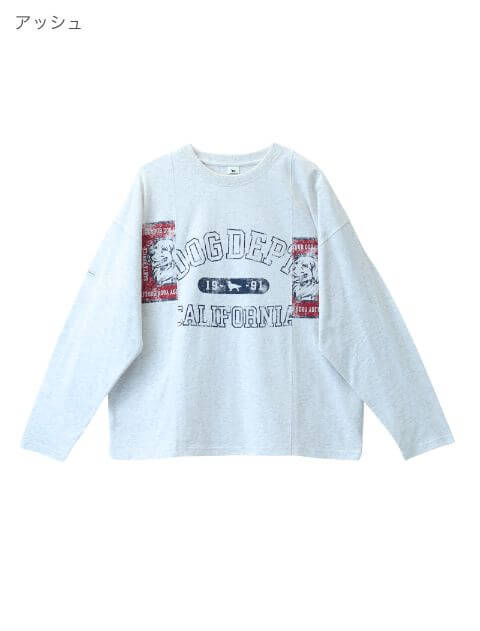 ロゴプリントリメイクロンT   ブランドのドッグデプト/DOG DEPT