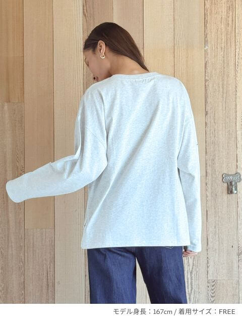 ロゴプリントリメイクロンT   ブランドのドッグデプト/DOG DEPT