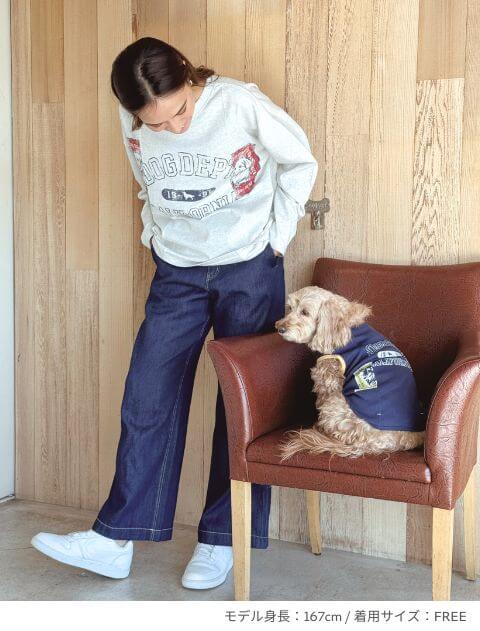 ロゴプリントリメイクロンT   ブランドのドッグデプト/DOG DEPT