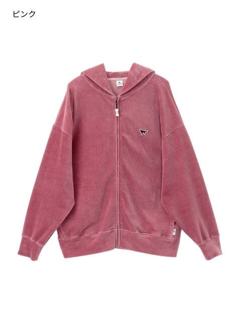 カットコーデュロイフルジップパーカー    ブランドのドッグデプト/DOG DEPT