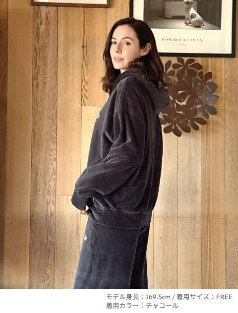 カットコーデュロイフルジップパーカー    ブランドのドッグデプト/DOG DEPT