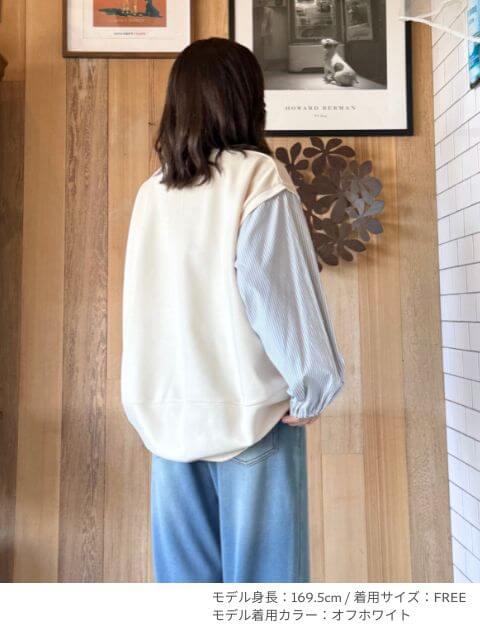 ストライプ切り替えバルーンクルー   ブランドのドッグデプト/DOG DEPT