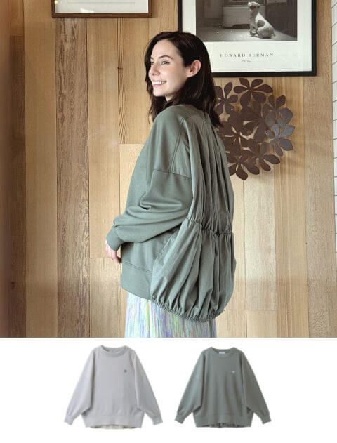 【WOMEN】バッグシャーリングプルオーバー