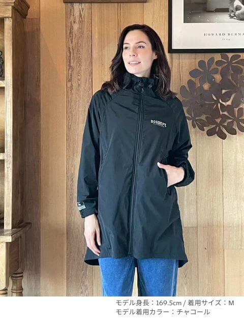 Teflon fabric レディースストレッチジップパーカー   ブランドのドッグデプト/DOG DEPT