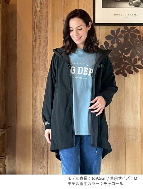 Teflon fabric レディースストレッチジップパーカー   ブランドのドッグデプト/DOG DEPT