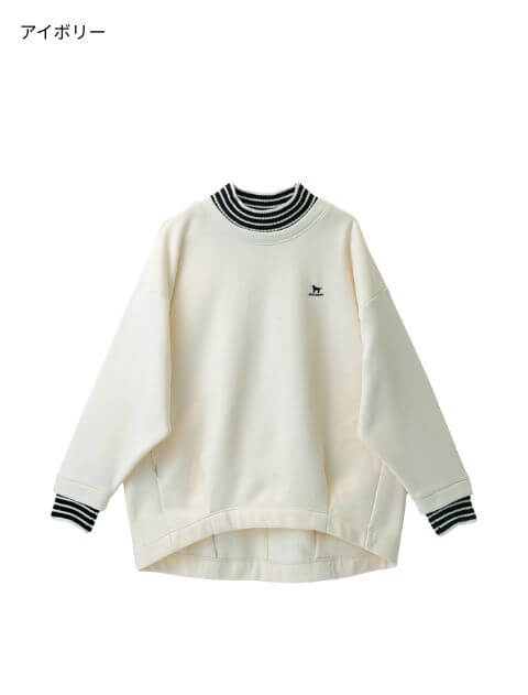 ニット重ね着風クルースウェット   ブランドのドッグデプト/DOG DEPT