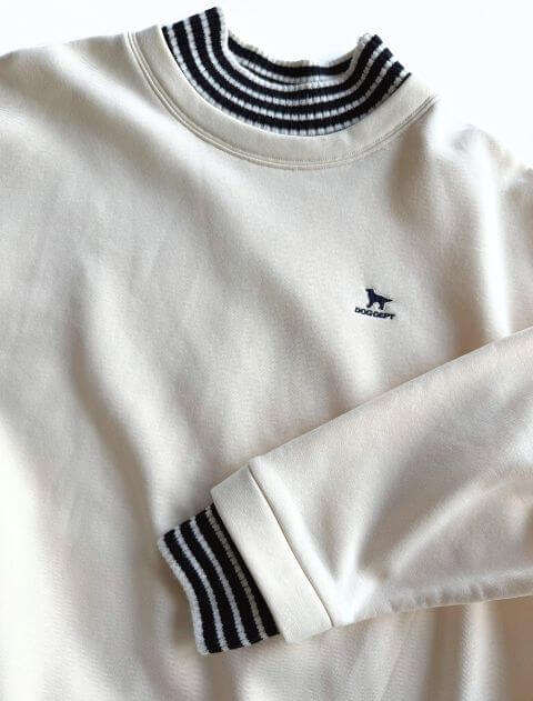 ニット重ね着風クルースウェット   ブランドのドッグデプト/DOG DEPT