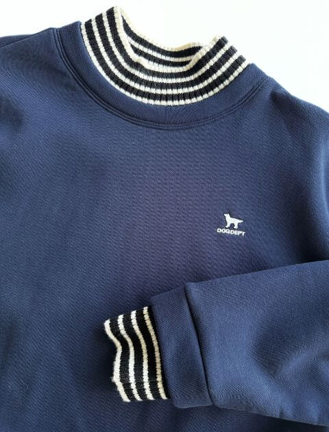 ニット重ね着風クルースウェット   ブランドのドッグデプト/DOG DEPT