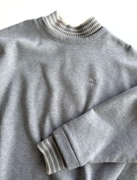 ニット重ね着風クルースウェット   ブランドのドッグデプト/DOG DEPT