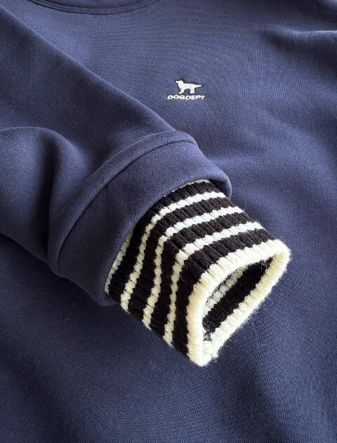 ニット重ね着風クルースウェット   ブランドのドッグデプト/DOG DEPT