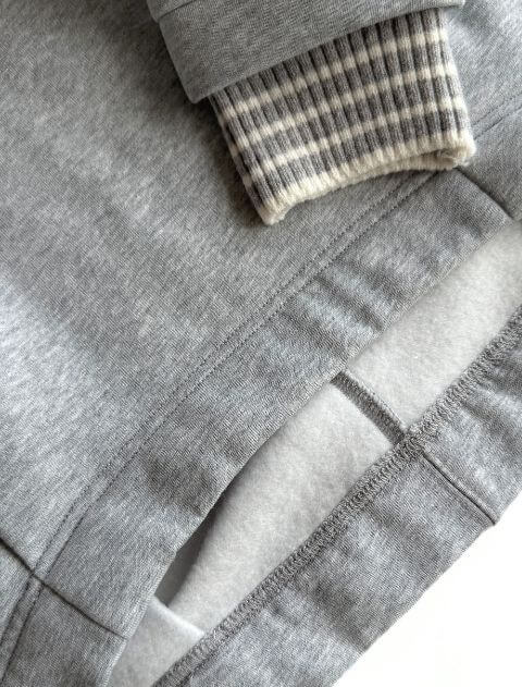 ニット重ね着風クルースウェット   ブランドのドッグデプト/DOG DEPT