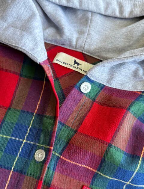 切り替えチェックシャツパーカー   ブランドのドッグデプト/DOG DEPT